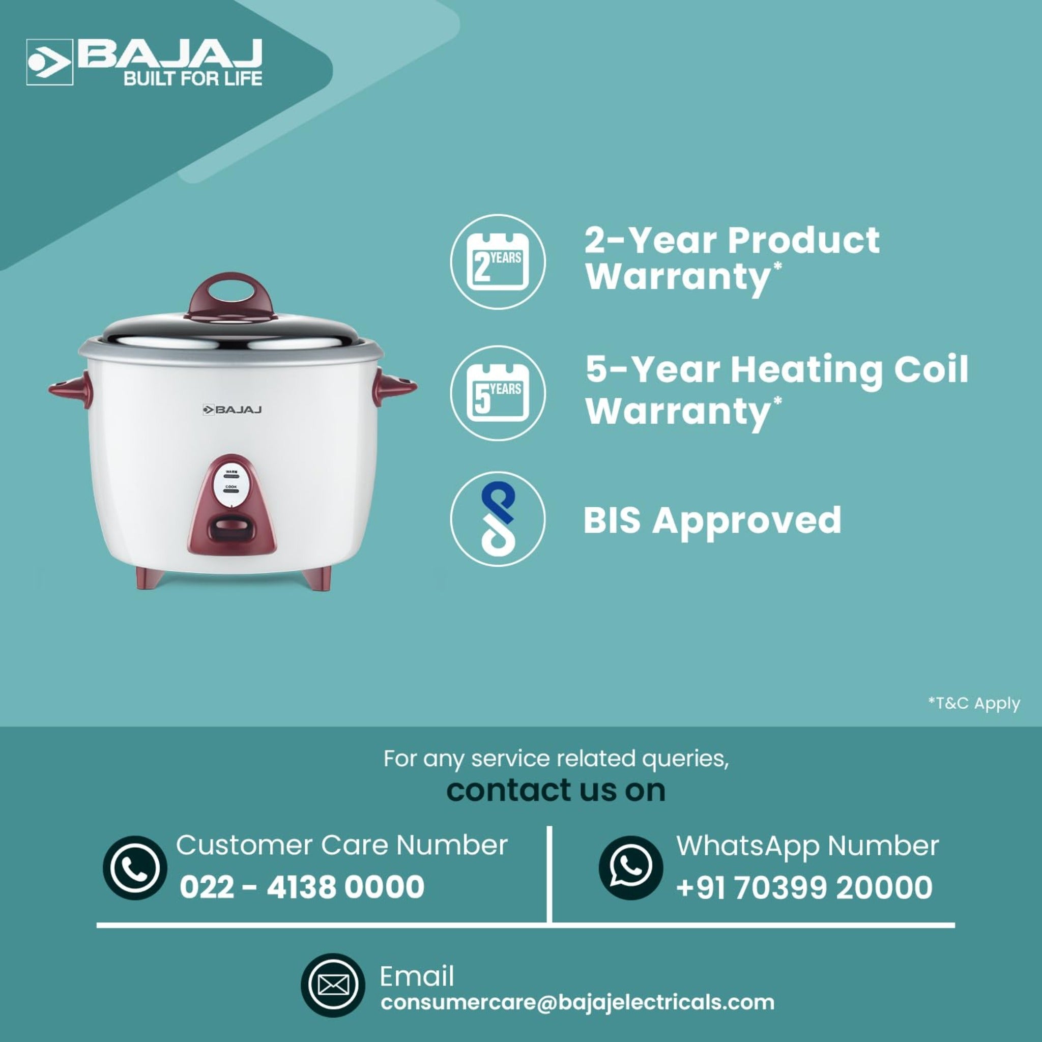 Bajaj RICE COOKERS NEW RCX 3