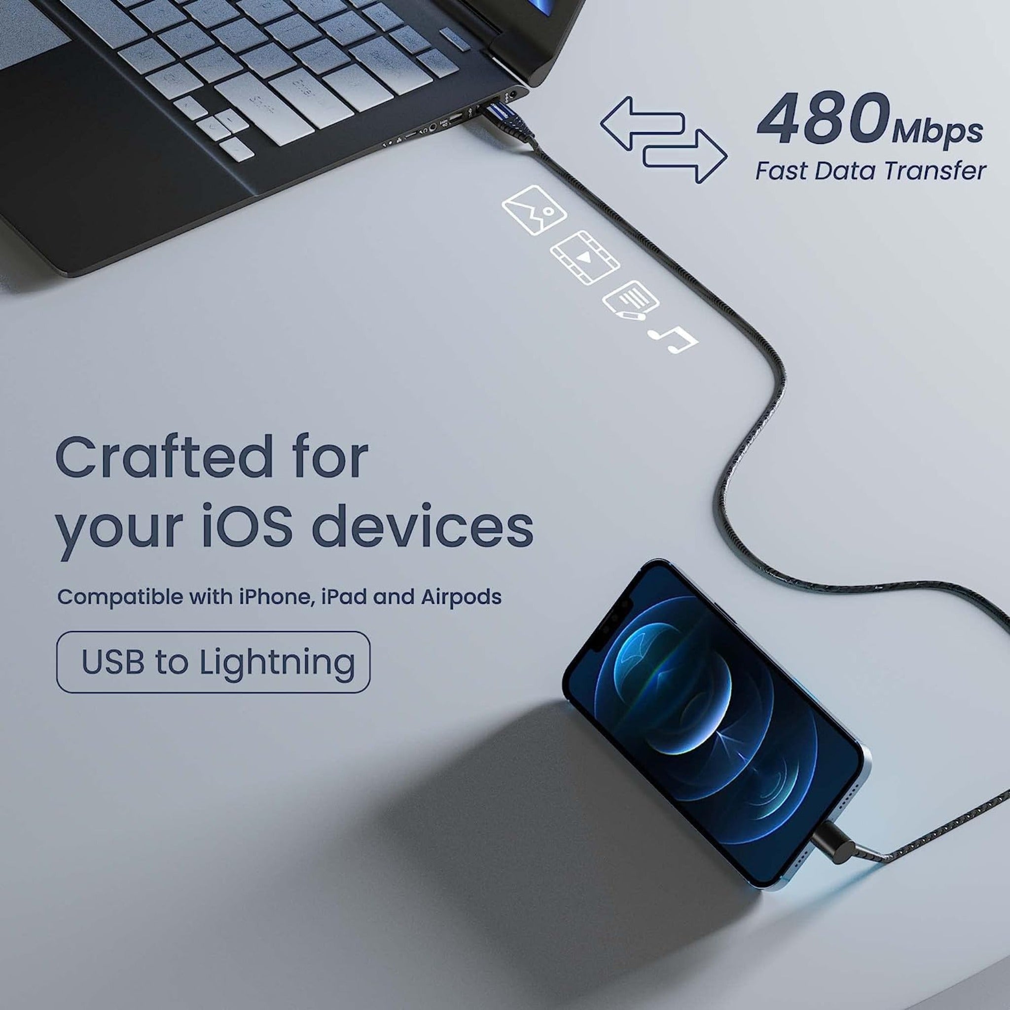 Ambrane 12W fast charging with standing support (iphone) - ABSL - 15