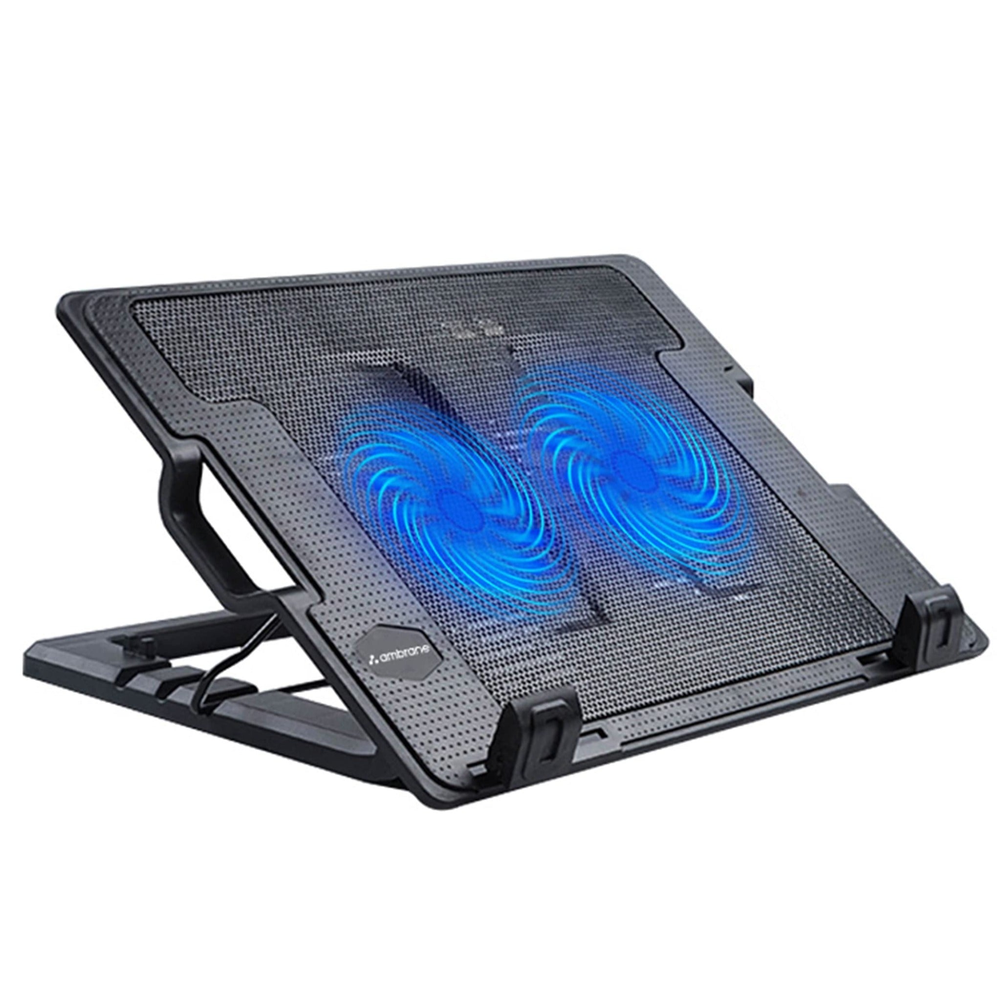 Ambrane Laptop Stand with 120mm dual fans, compatible upto 15.6" laptop - Chillpad