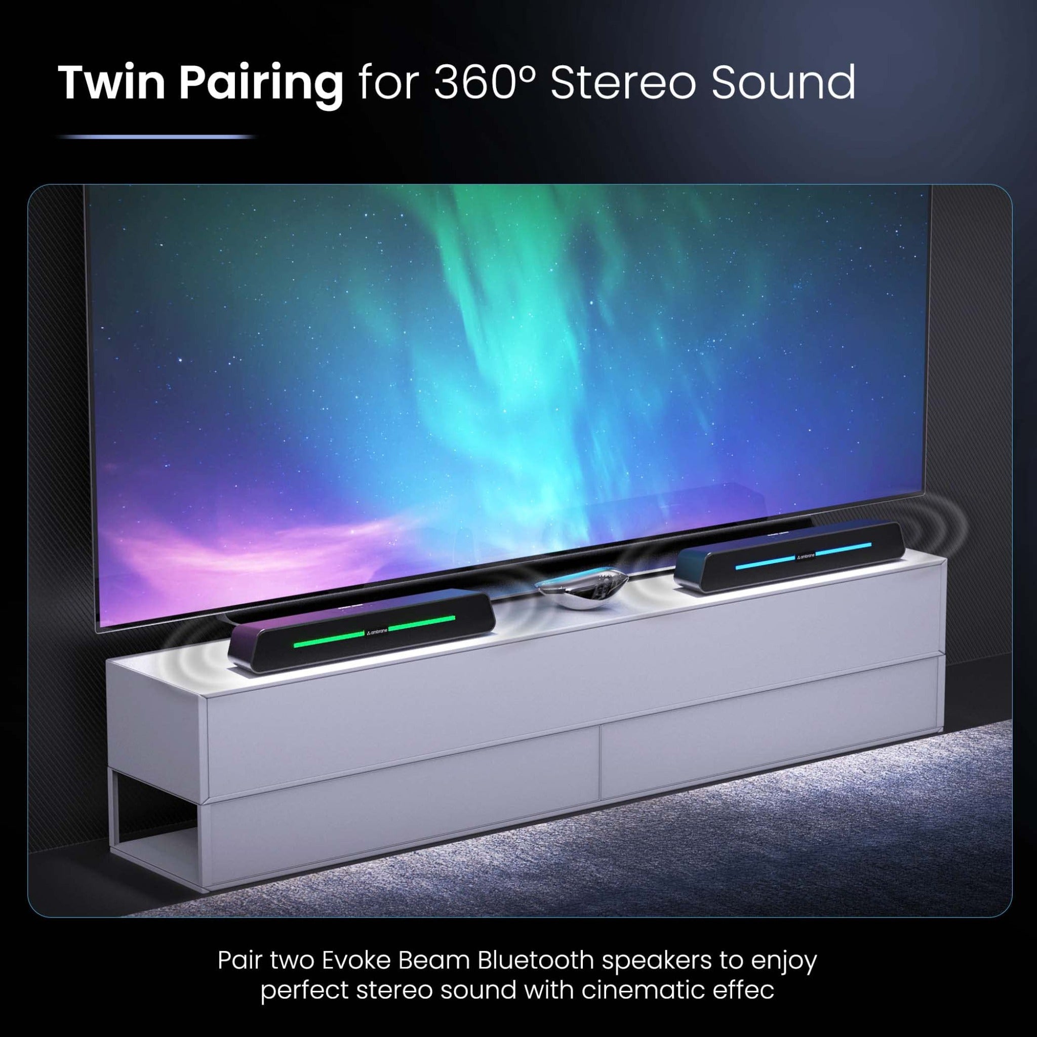 Ambrane 10W BoostedBass™ Bluetooth Speaker with 8hrs Playtime - Evoke Beam