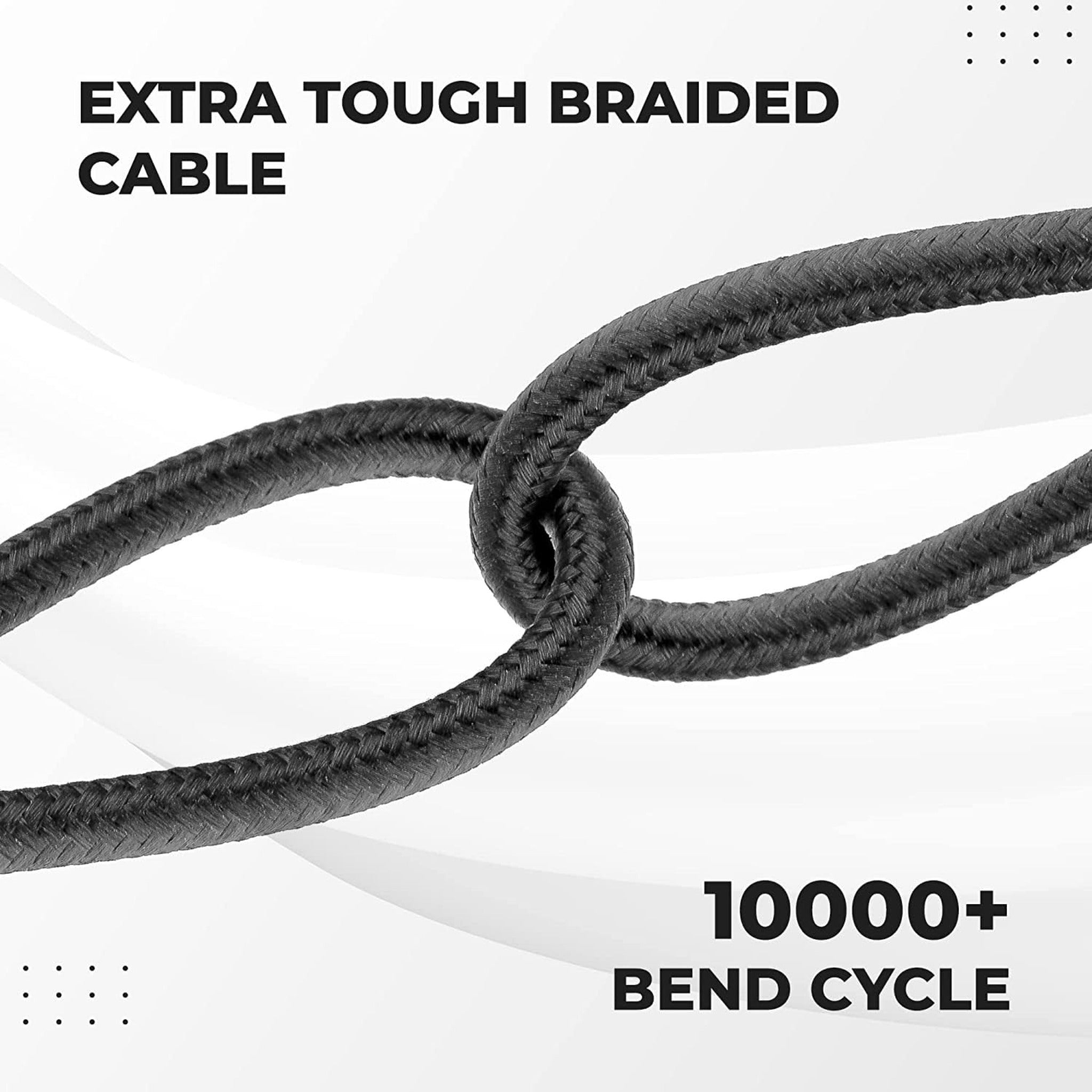 Ambrane 3 in 1 Cable (Micro Type C/ IPhone) ( 1.25 M ) - TRIO-11