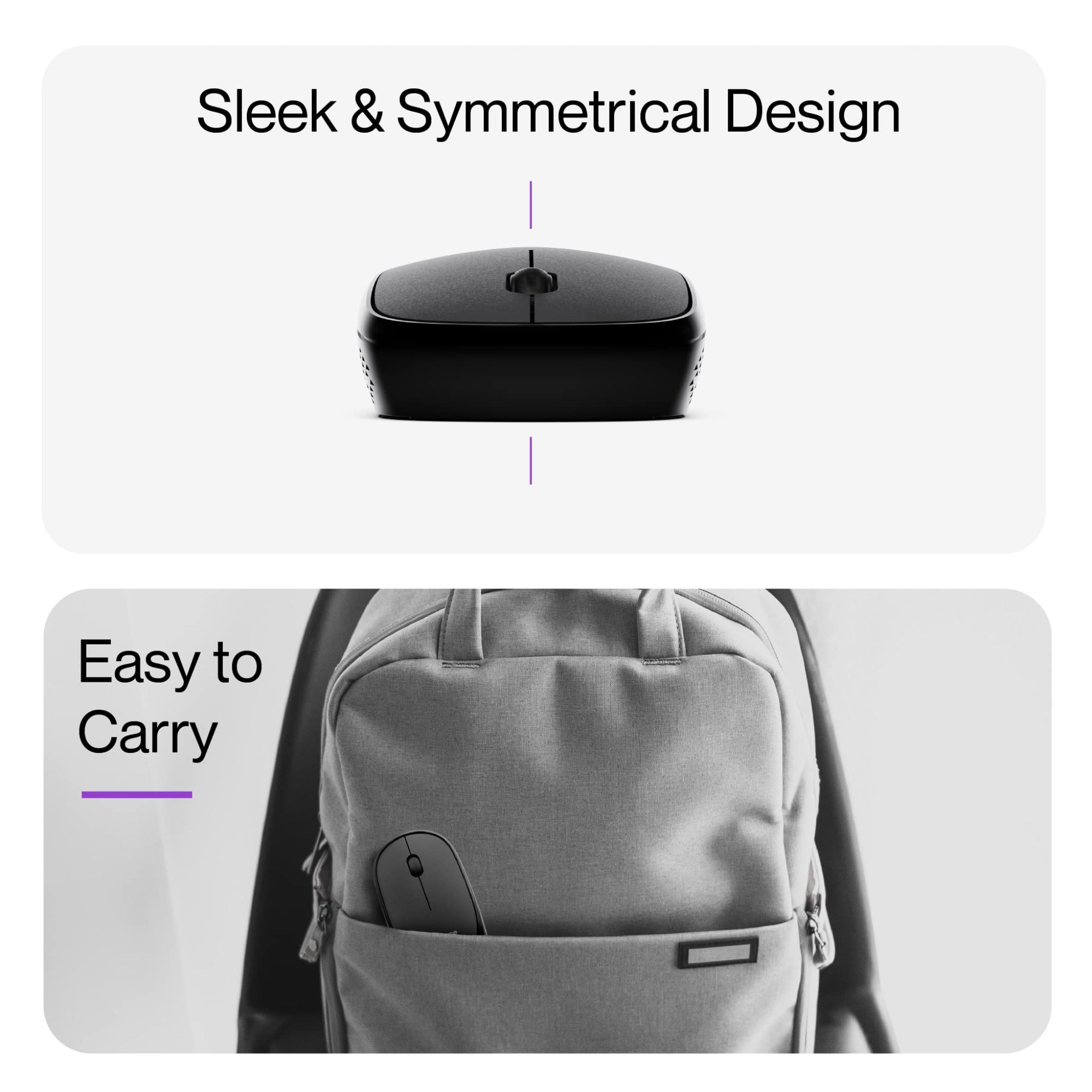 Ambrane 1200DPI, 2.4GHz Optical Wireless Mouse, Silent click - Sliq