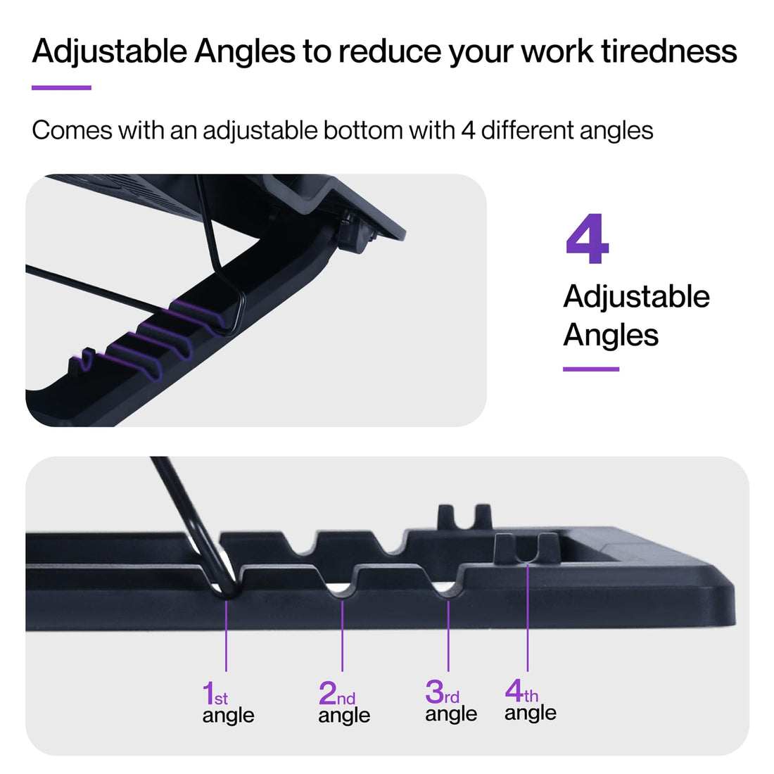 Ambrane Laptop Stand with 120mm dual fans, compatible upto 15.6" laptop - Chillpad