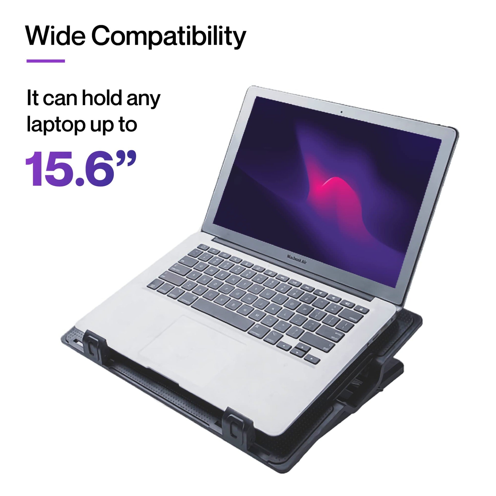 Ambrane Laptop Stand with 120mm dual fans, compatible upto 15.6" laptop - Chillpad