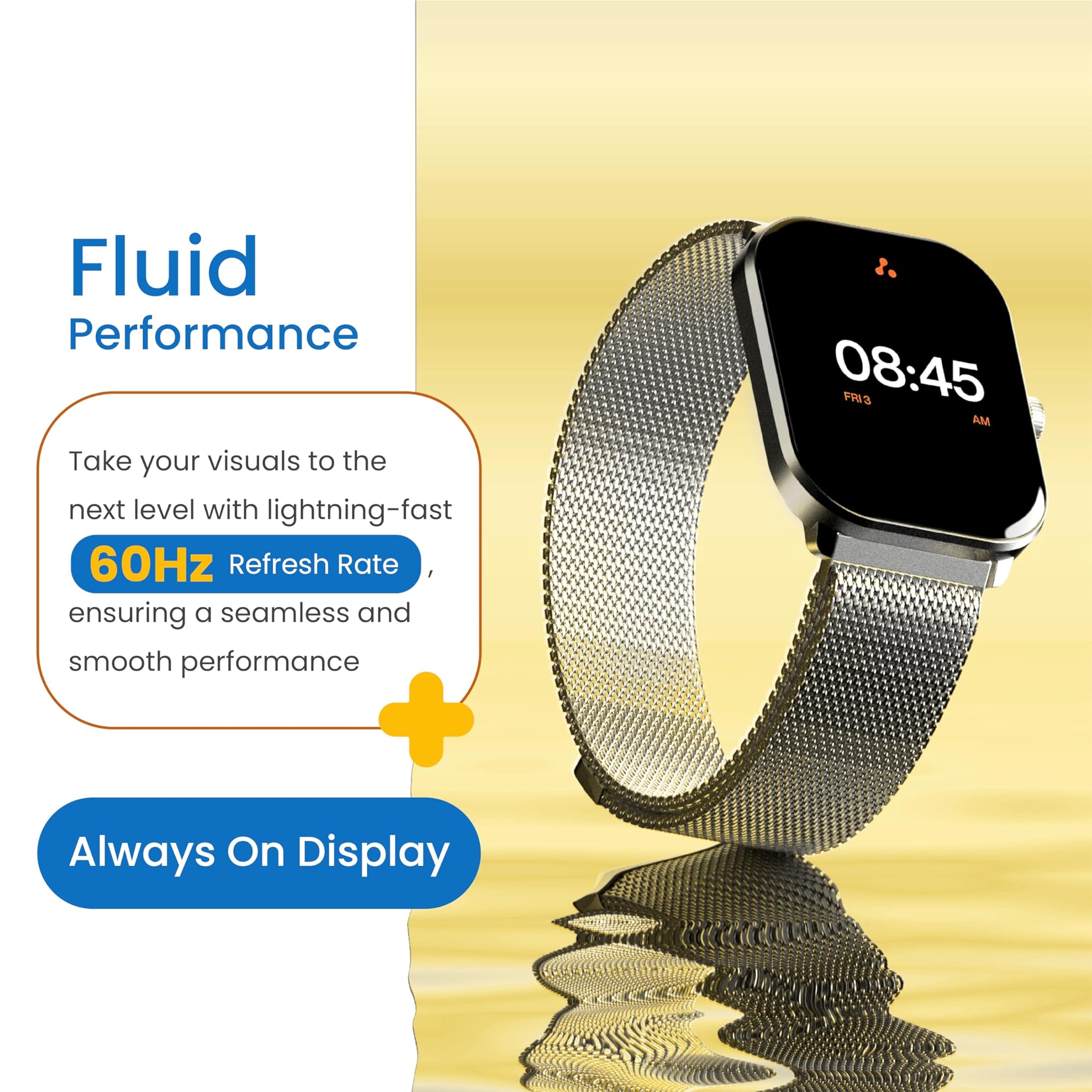 Ambrane Smart Watch with Bluetooth Calling (Round) - Hola