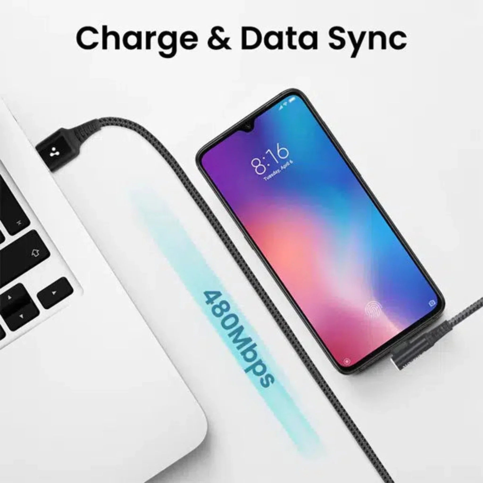 Ambrane L-Shape type C Braided Cable (1.5 M) - ABLC-10