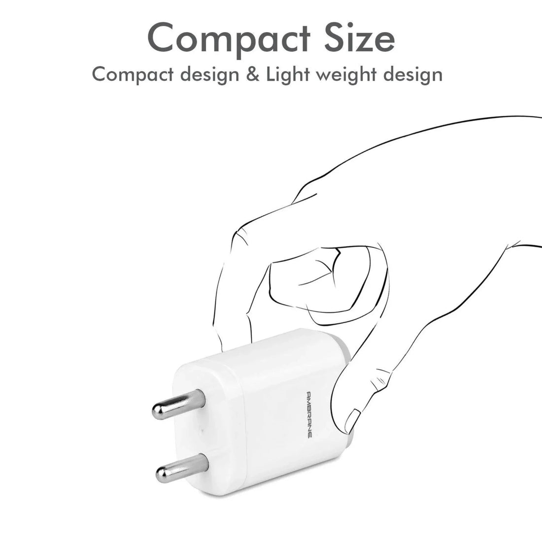 Ambrane Dual Port Wall Charger 2.1 Amp w/o Cable - AWC-29 W/o Cable