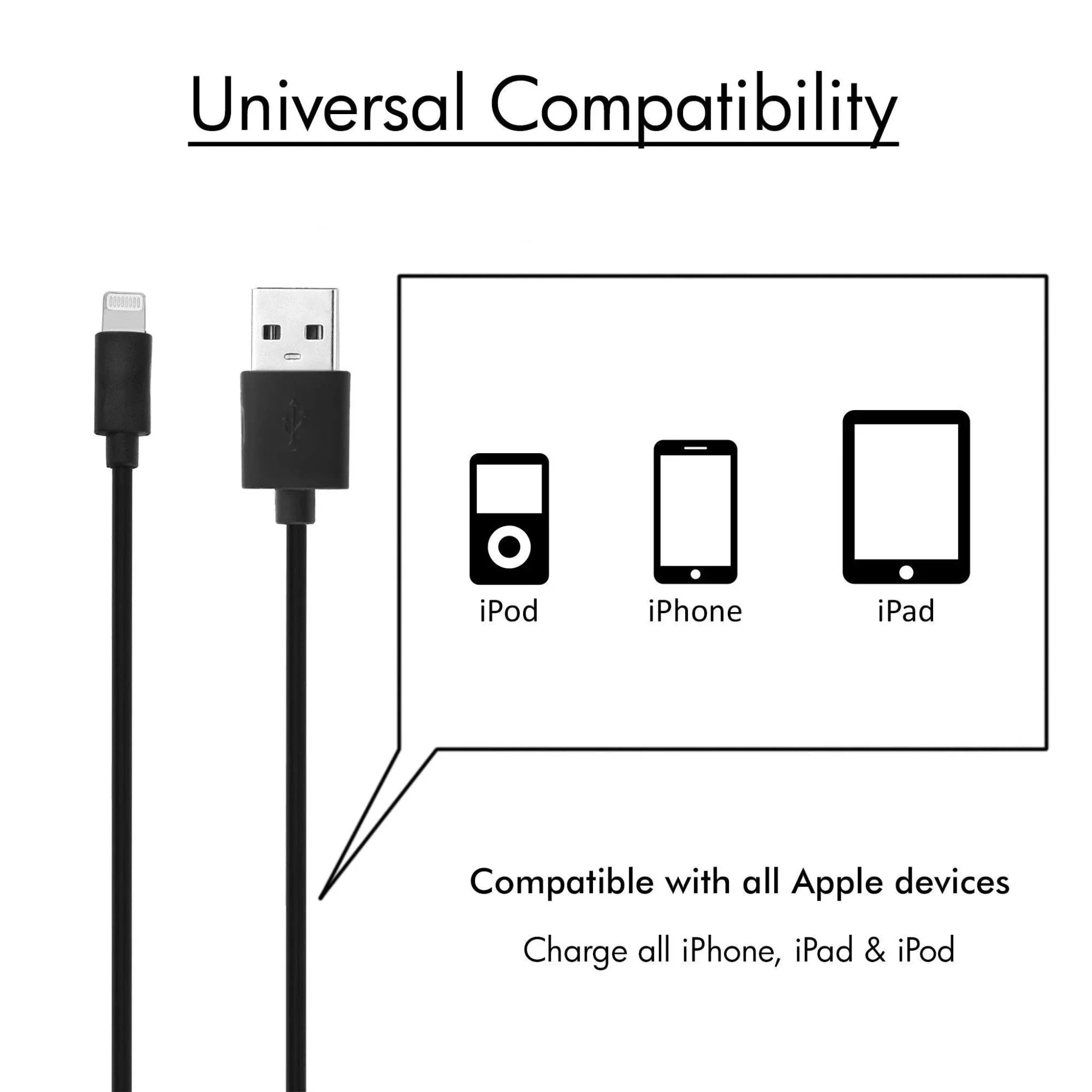 Ambrane MFI Lightning PVC Cable (1M) - AMC-11 (MFI Cable)