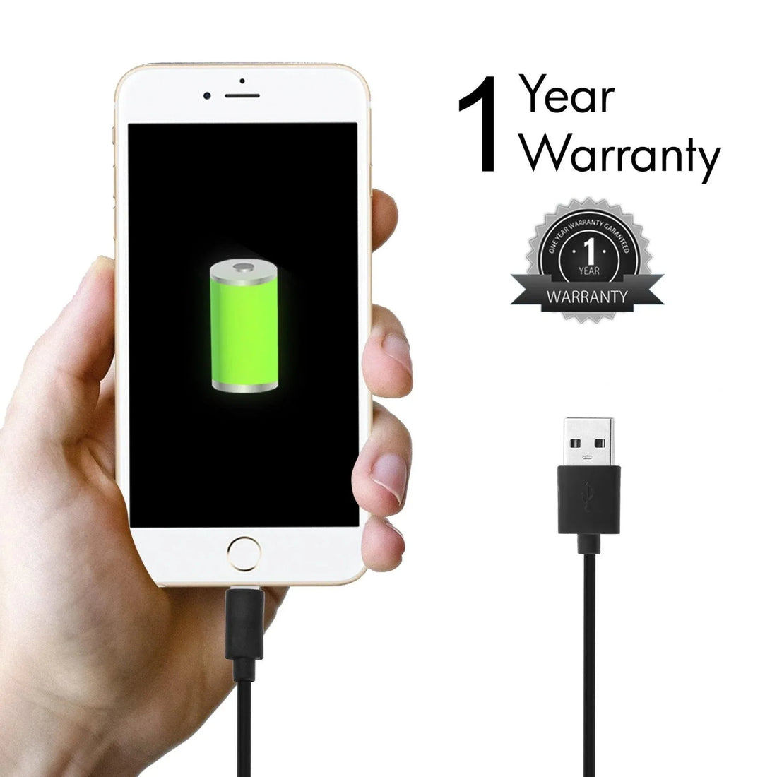 Ambrane MFI Lightning PVC Cable (1M) - AMC-11 (MFI Cable)