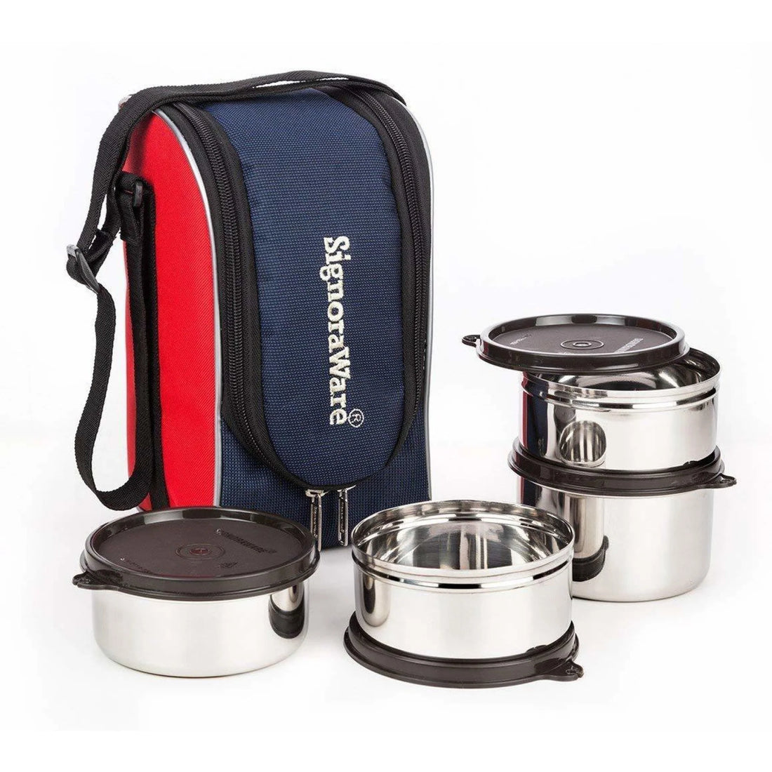 Signoraware Executive Maxx Fresh Steel Lunch Box - 3505