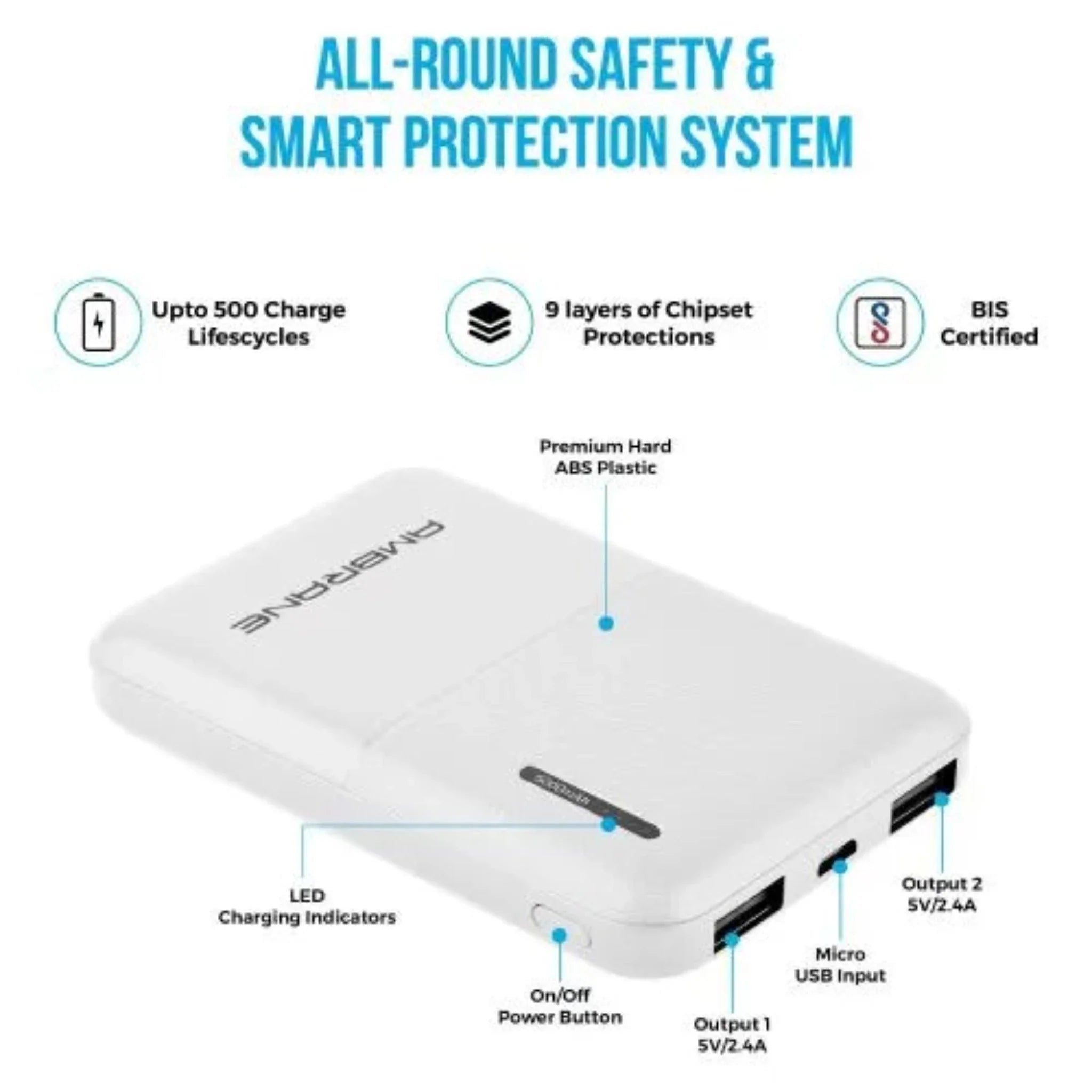 Ambrane Polymer Power Bank 5000 mAh - PP511