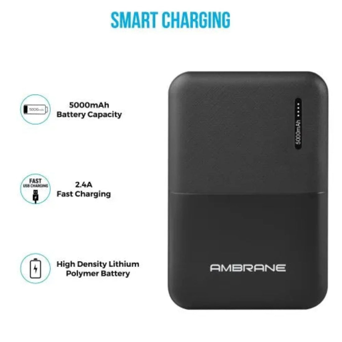 Ambrane Polymer Power Bank 5000 mAh - PP511