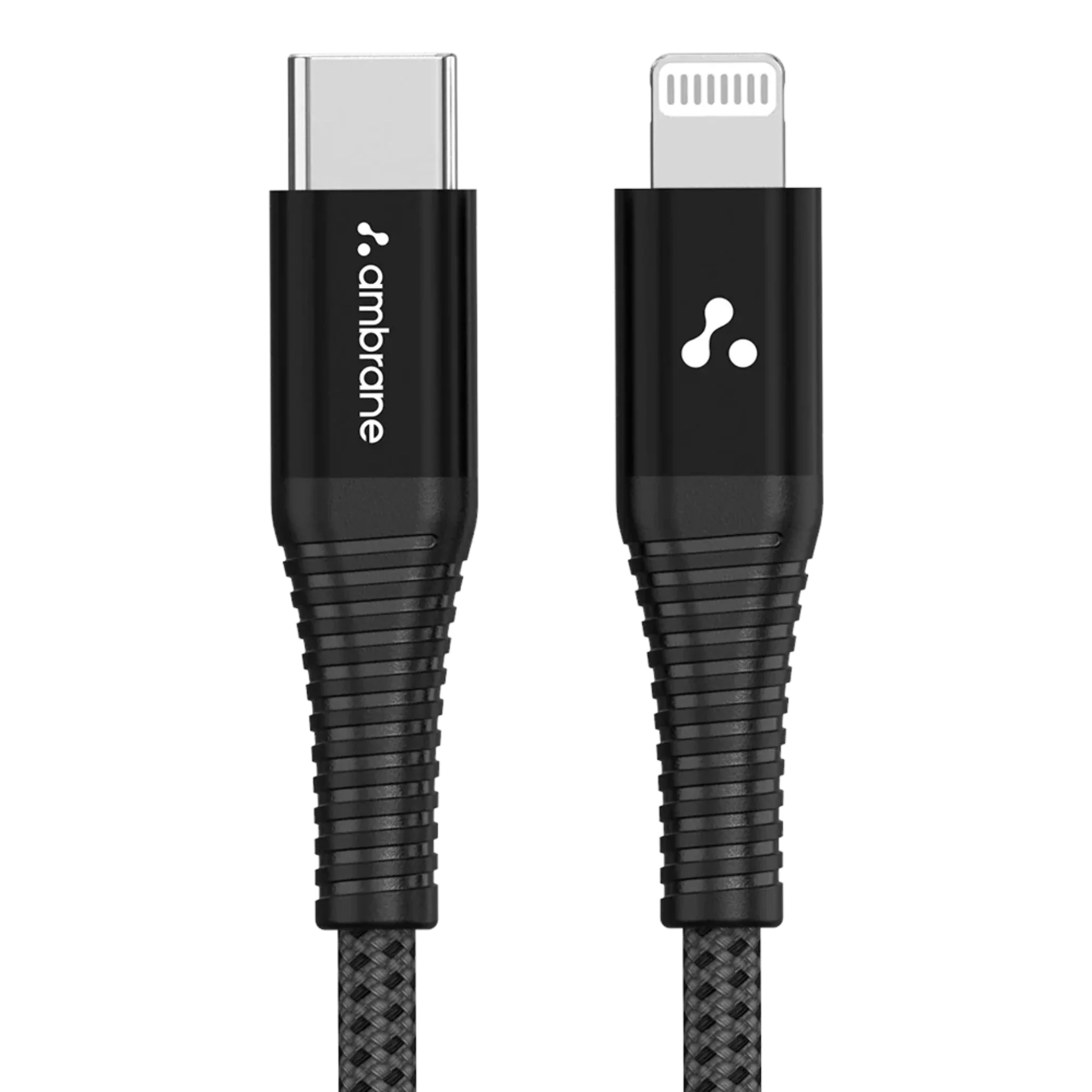 Ambrane Type C to Lightning Cable MFI Certified Braided Cable