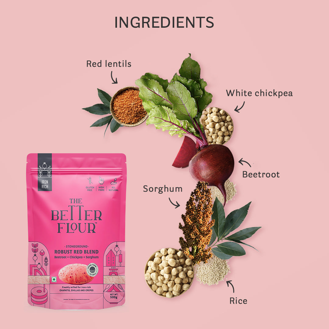 Robust Red Flour Blend 500 Gms