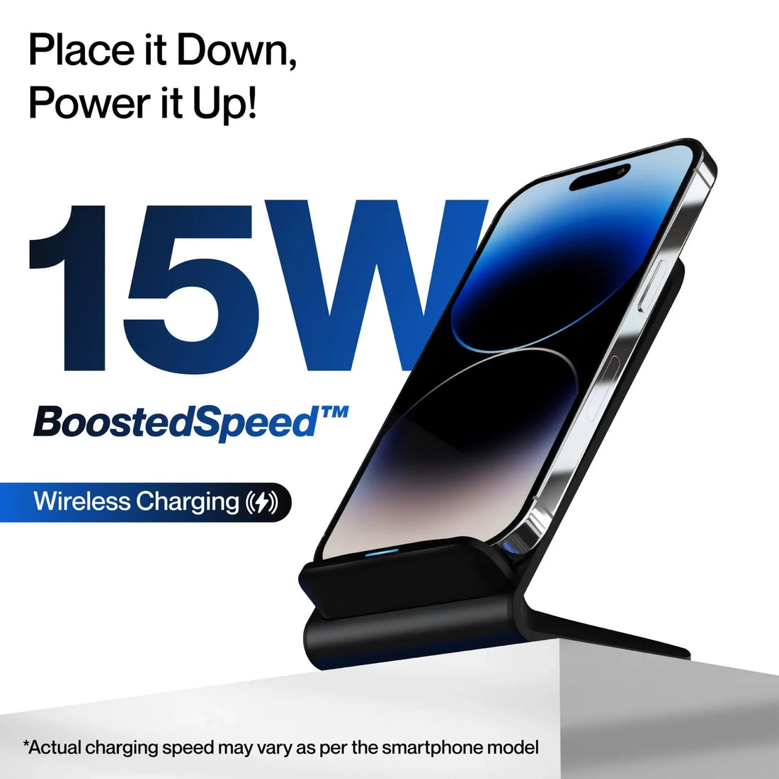 Ambrane 15W Wireless BoostedSpeed™Wireless Charger - Powerpod