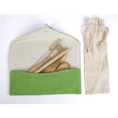 Reusable Cutlery With A Linen Pouch