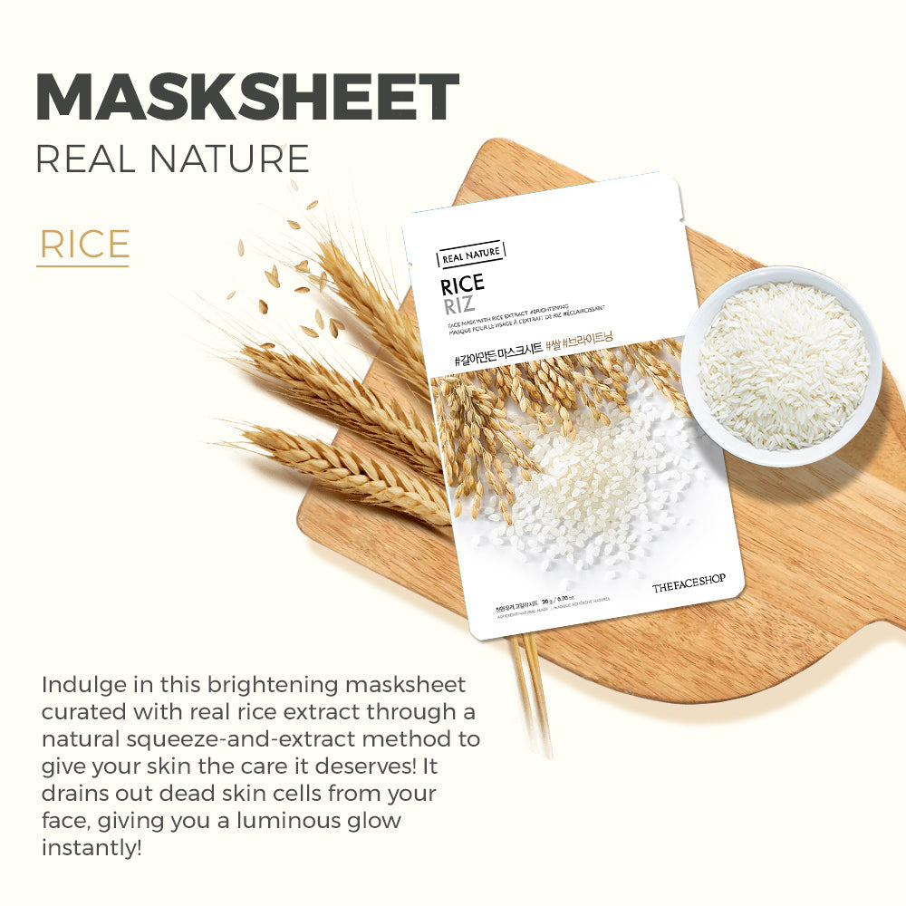 Real Nature Rice Face Mask