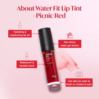 Water Fit Lip Tint - Picnic Red