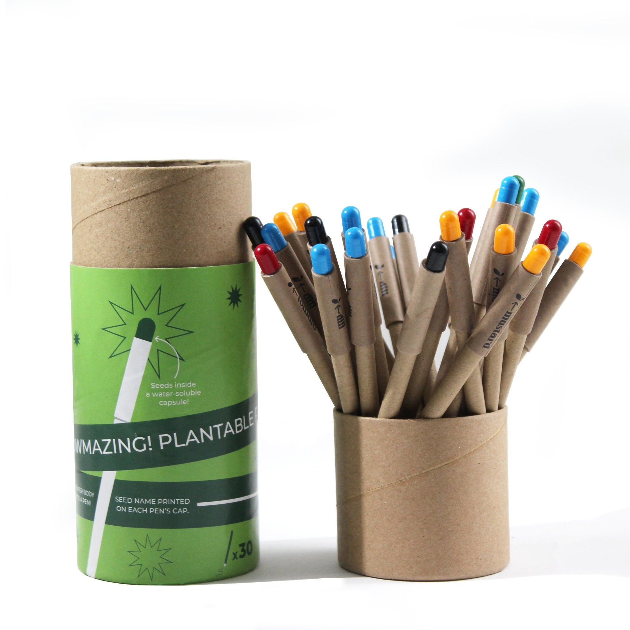 Eco Write Plantable Paper Pen Set ( 30 Pc)-GZ55