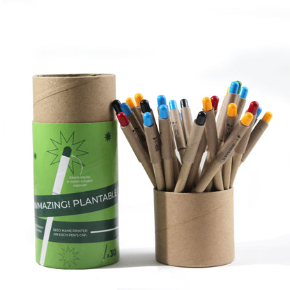 Eco Write Plantable Paper Pen Set ( 30 Pc)-GZ55