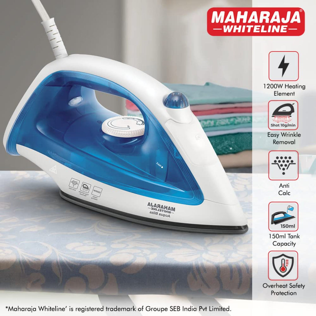 Maharaja Steam Iron Acqua Bliss