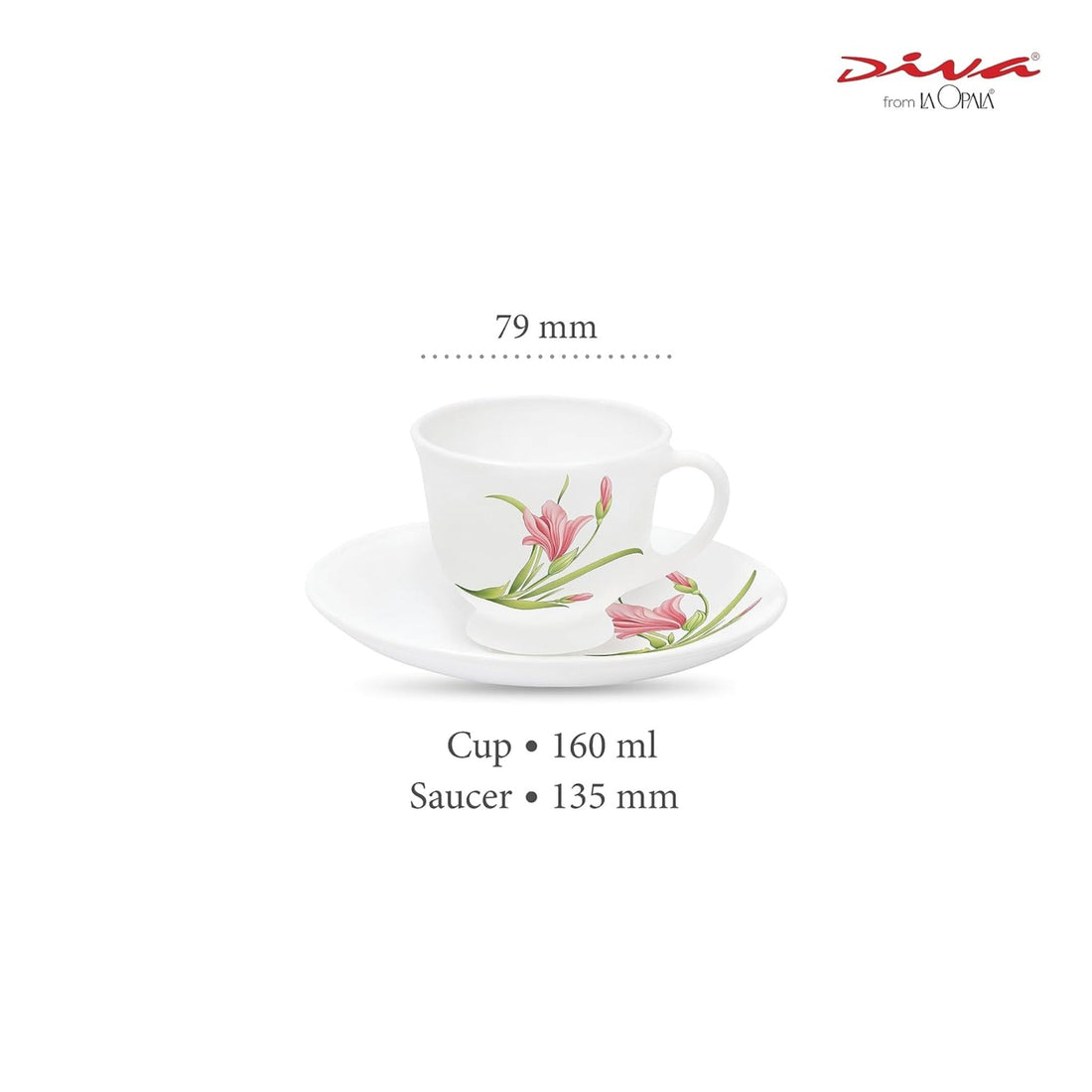 Diva Cup &amp; Saucer Set Victoria 12 pcs