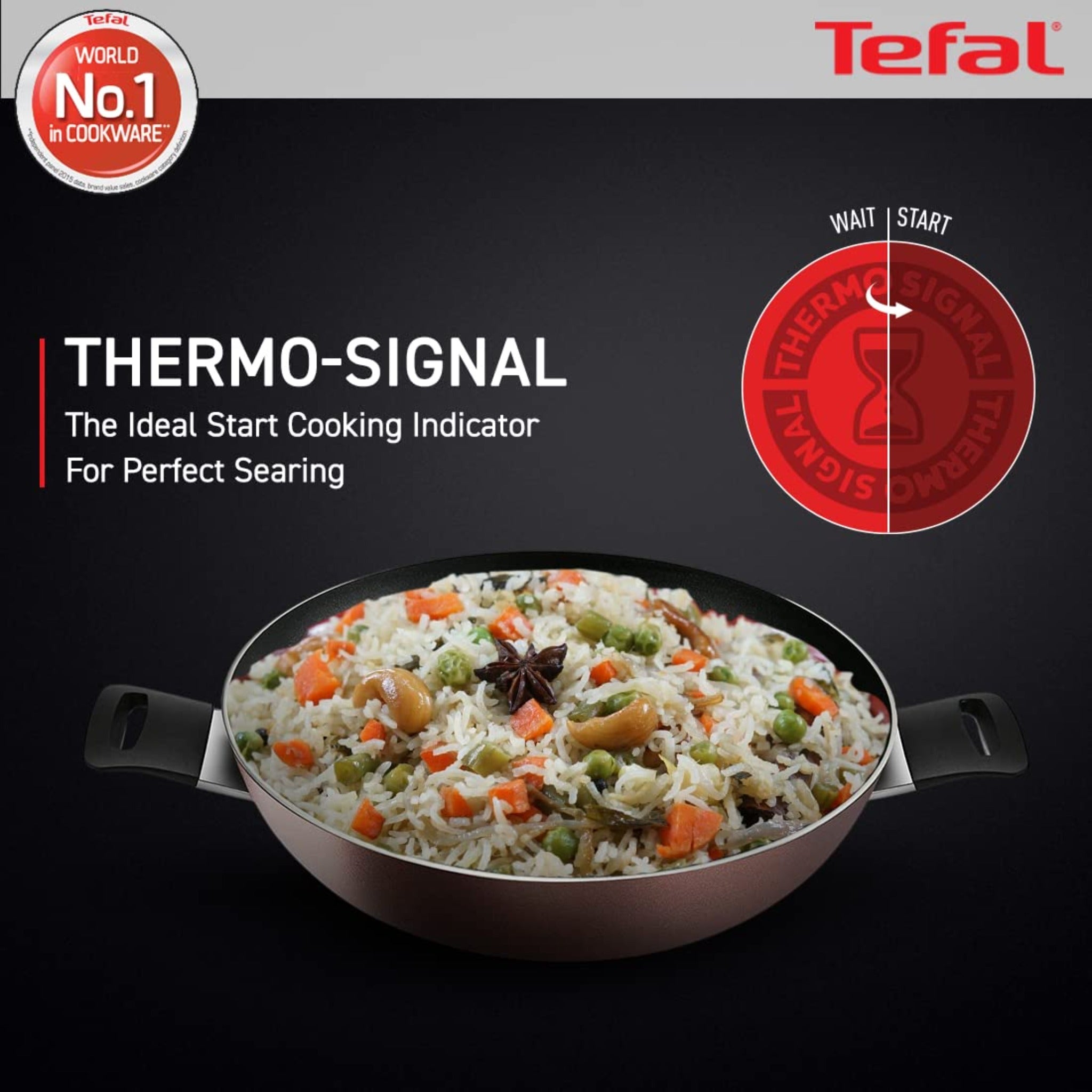 Tefal Kadai 30 Cm + Lid Day By Day