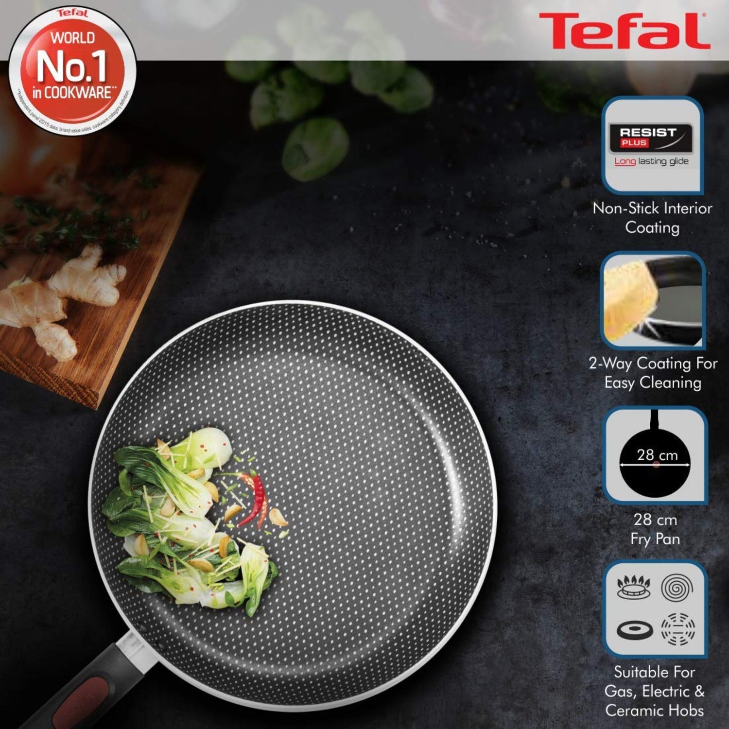 Tefal Fry Pan 28 Rio Red Simply Chef