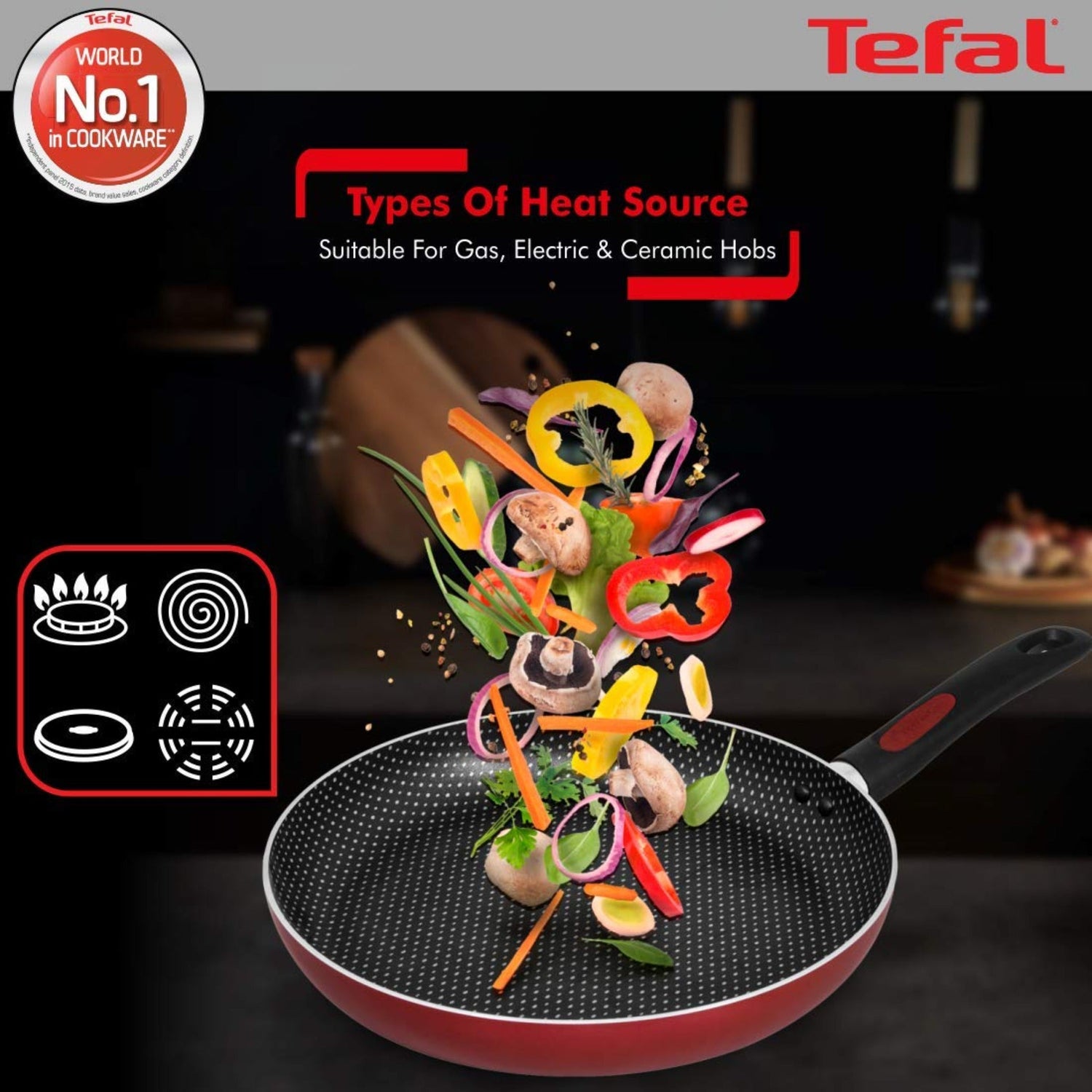 Tefal Fry Pan 28 Rio Red Simply Chef