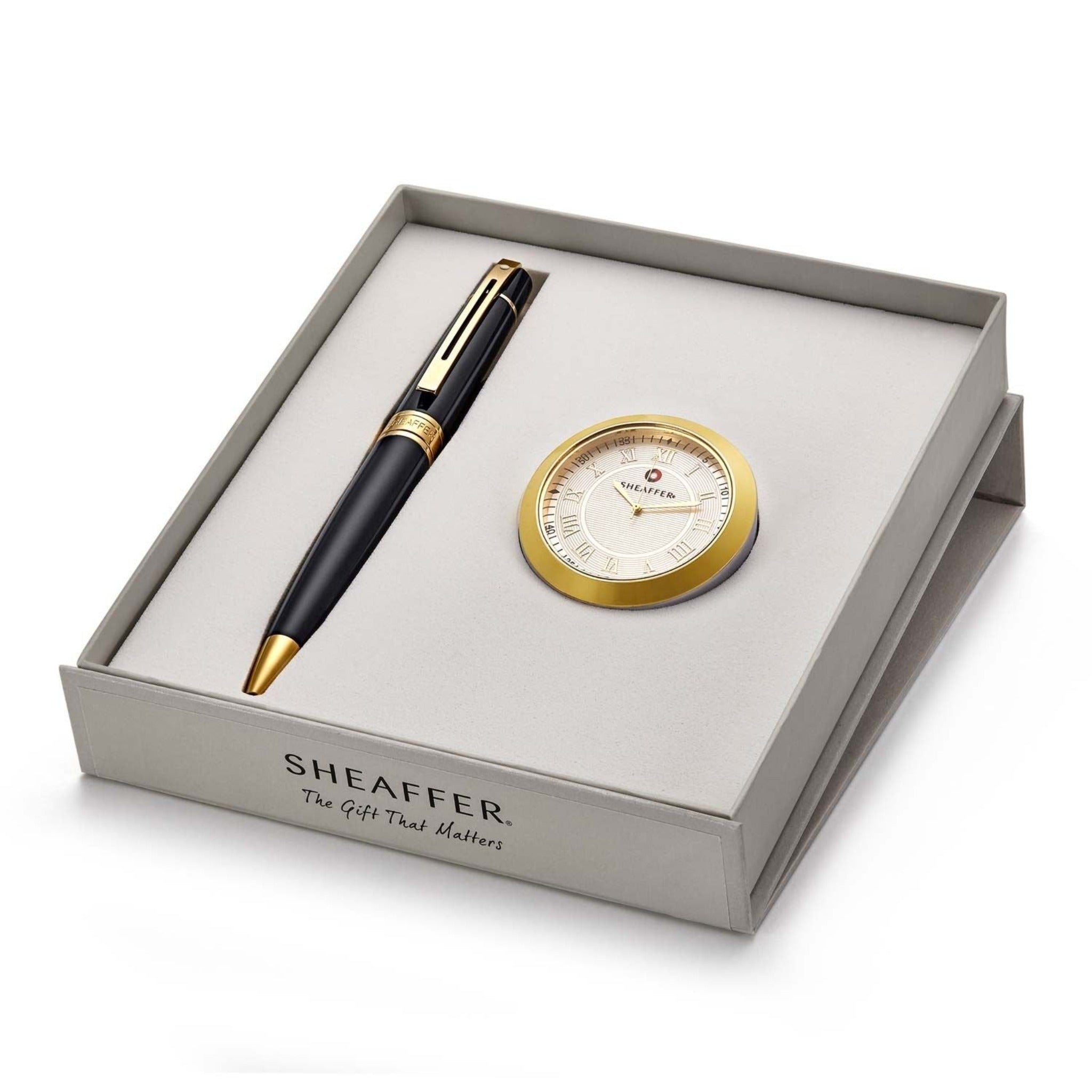 Sheaffer Table Clock With Pen