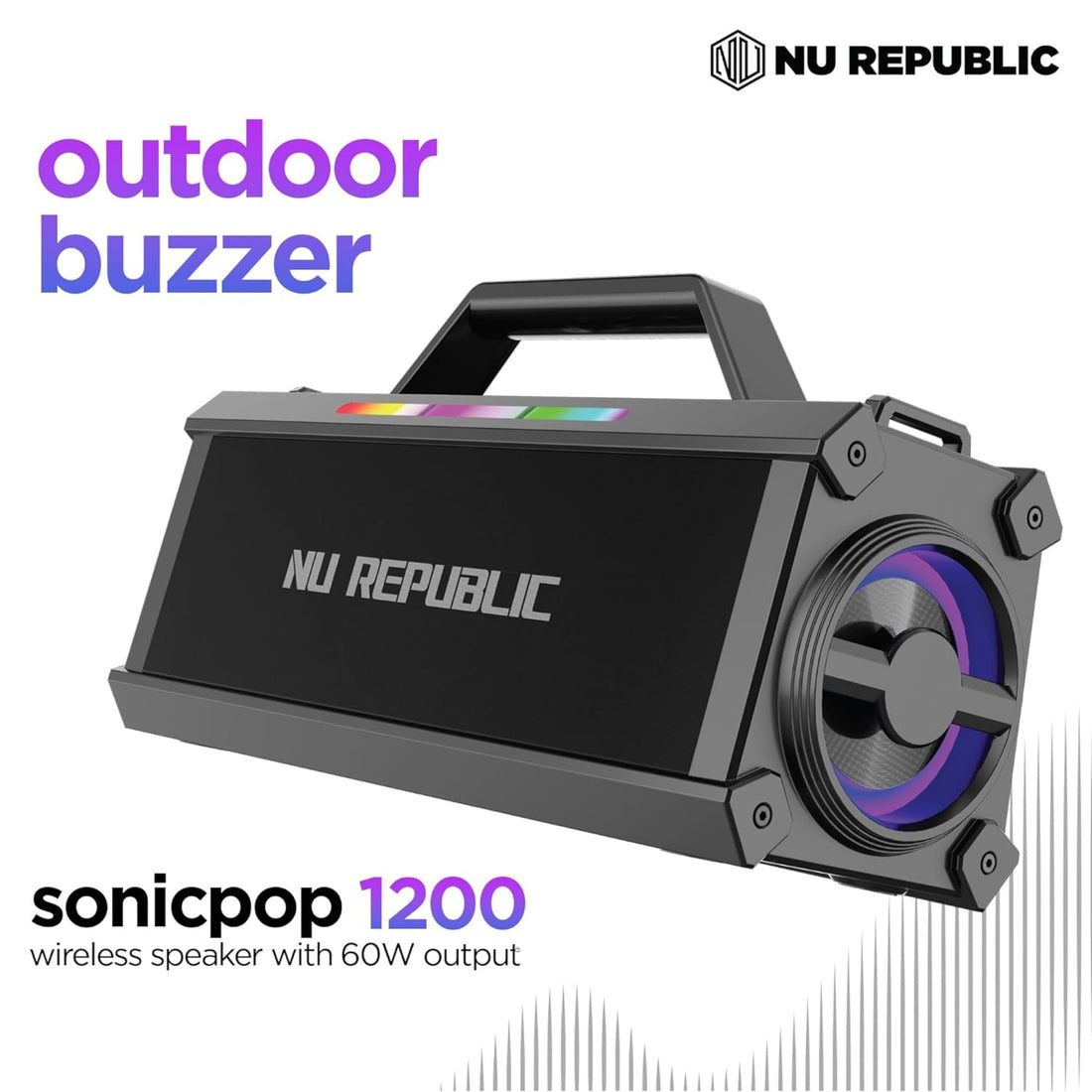 Nu Republic SonicPop 1200 BT Speaker