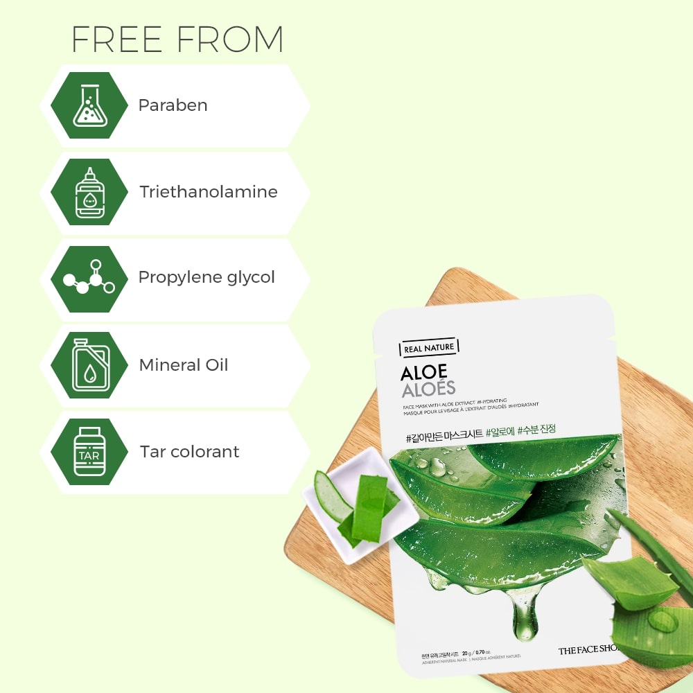 Real  Nature  Aloe  Face  Mask