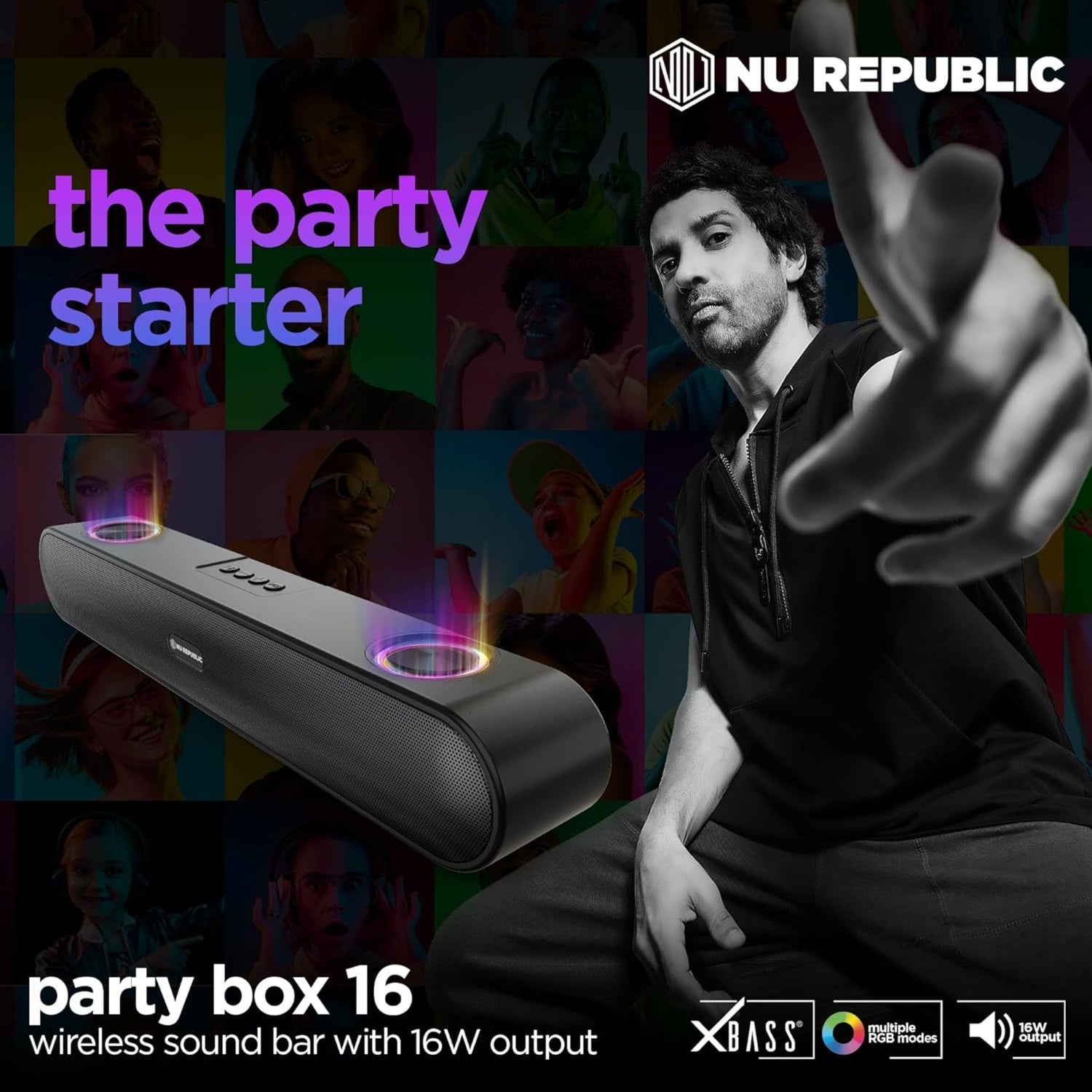 Nu Republic Partybox 16 Partybox/Soundbar