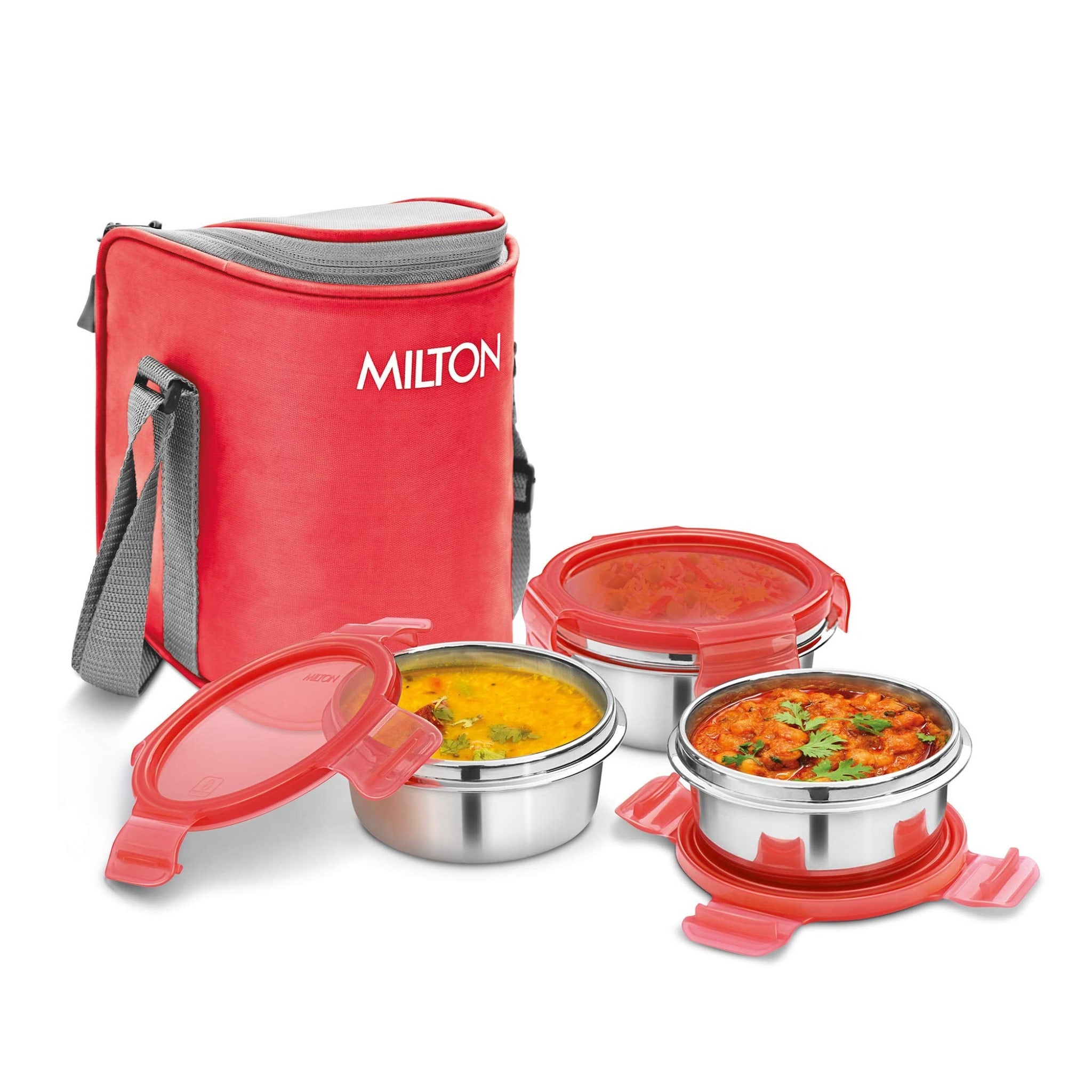 Milton Cube 3 Stainless Steel Tiffin Lunch Box