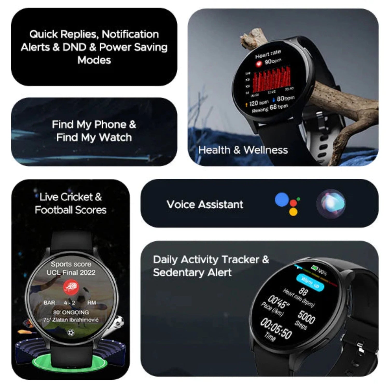 boAt Primia curv - Active black Smart Watch