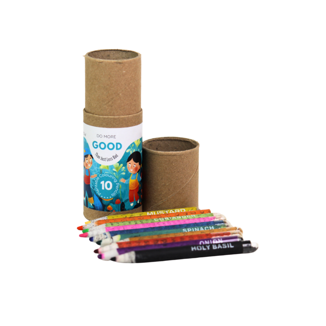 Anti-Plastic Mini Colouring Seed pencils (10 Pc )-BG07