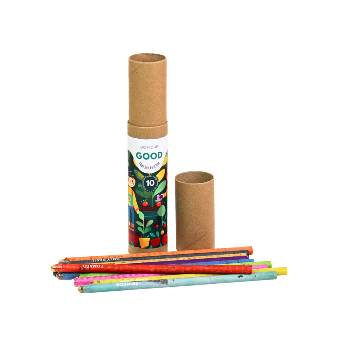 Anti-Plastic Colouring Seed pencils (10 Pc )-BG08