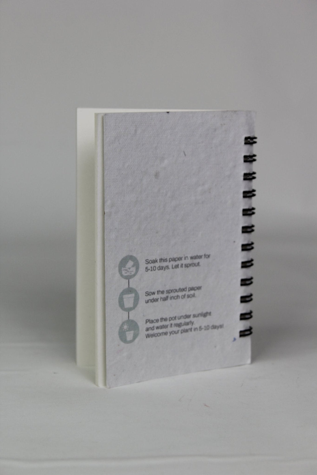 Eco Wired Mini Plantable Notepad wire-O 3"x 5" : 72p-BG21-W