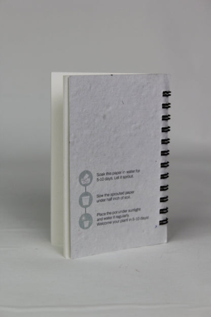 Eco Wired Mini Plantable Notepad wire-O 3&quot;x 5&quot; : 72p-BG21-W