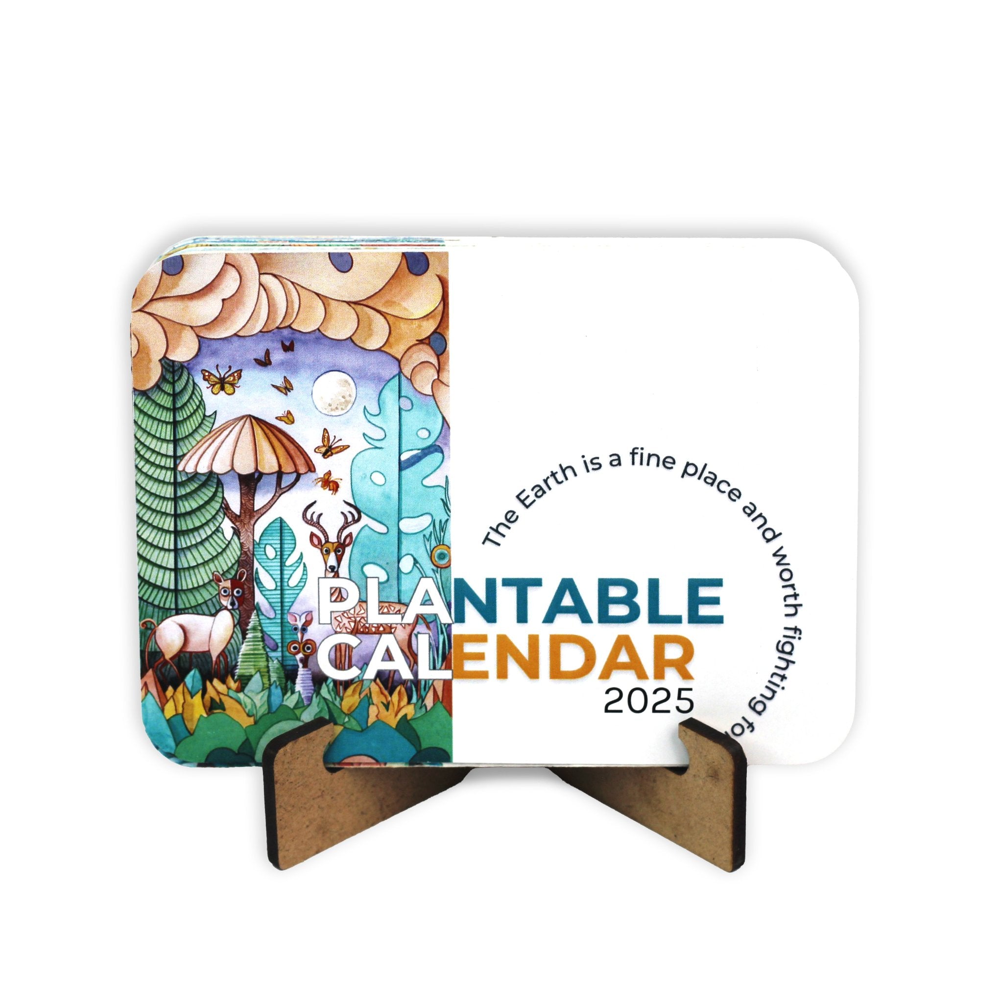 Plantable Calendar Mdf Stand 3.5&quot;x 5&quot;-BG60