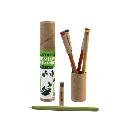 Growmazing Cork Plantable Paper Pen Set ( 5 Pc )-CG11