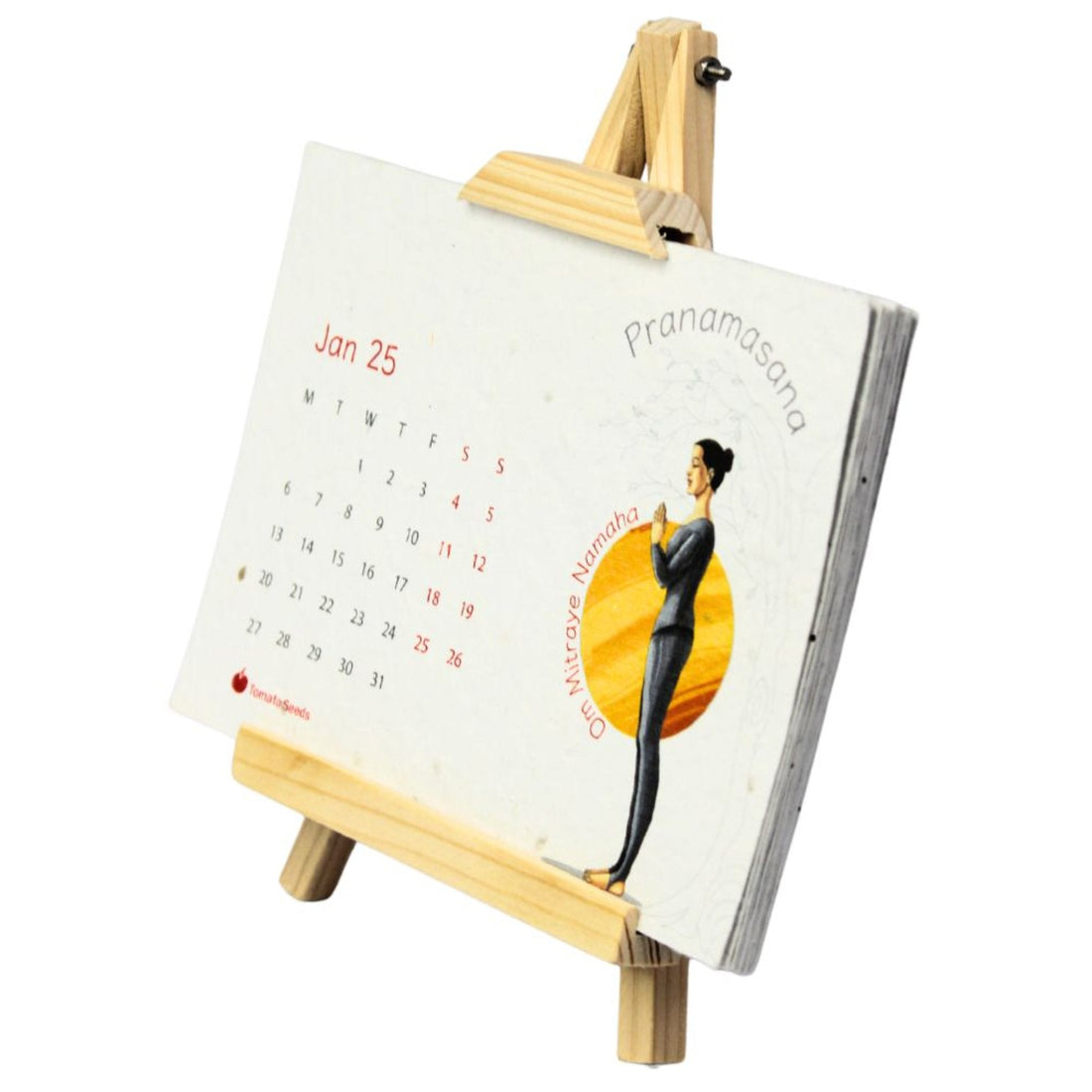 Plantable Desktop Calendar wooden A- Stand 7&quot;x 5&quot;-BG62