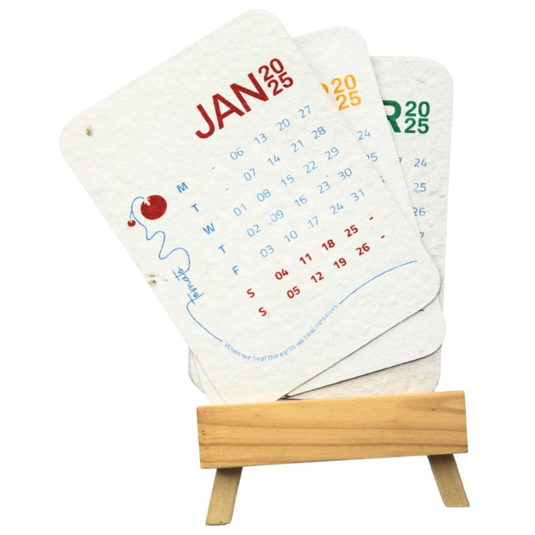 Plantable Calendar Wooden Easel Stand 3.5&quot;x 5&quot;-BG61