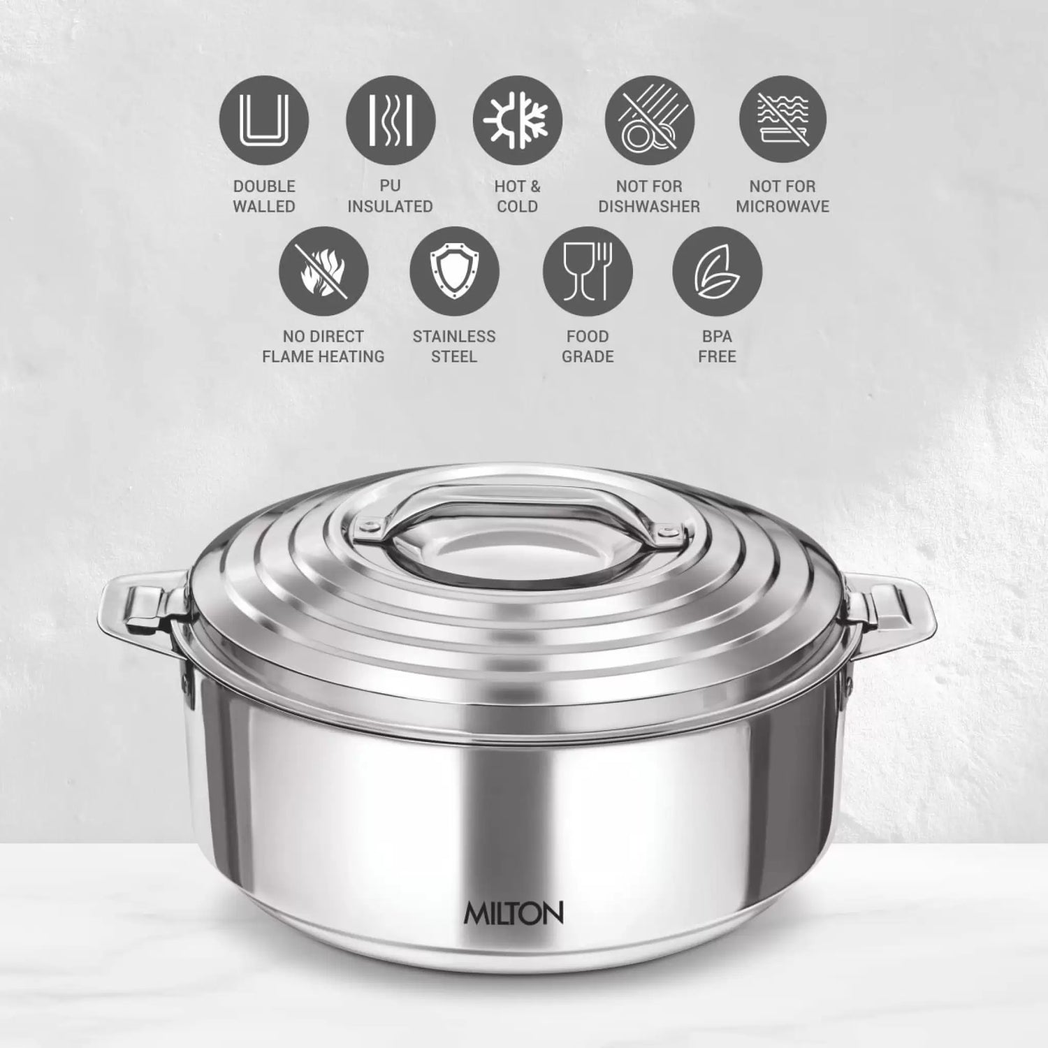 Milton Galaxia 1000 Insulated Stainless Steel Casserole