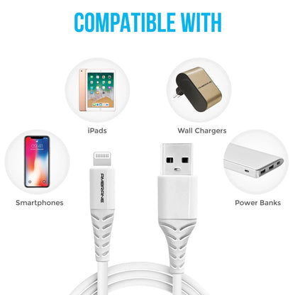 Ambrane 3 Amp iPhone lightning Cable - 1M White - ACL-11 Plus