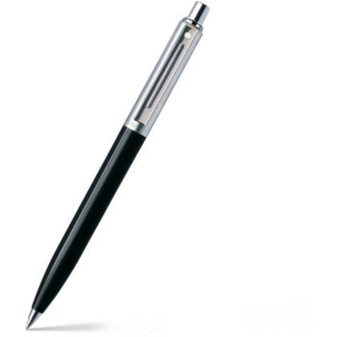 WP08037 -PEN BLACK BARREL BRUSHED CHROME