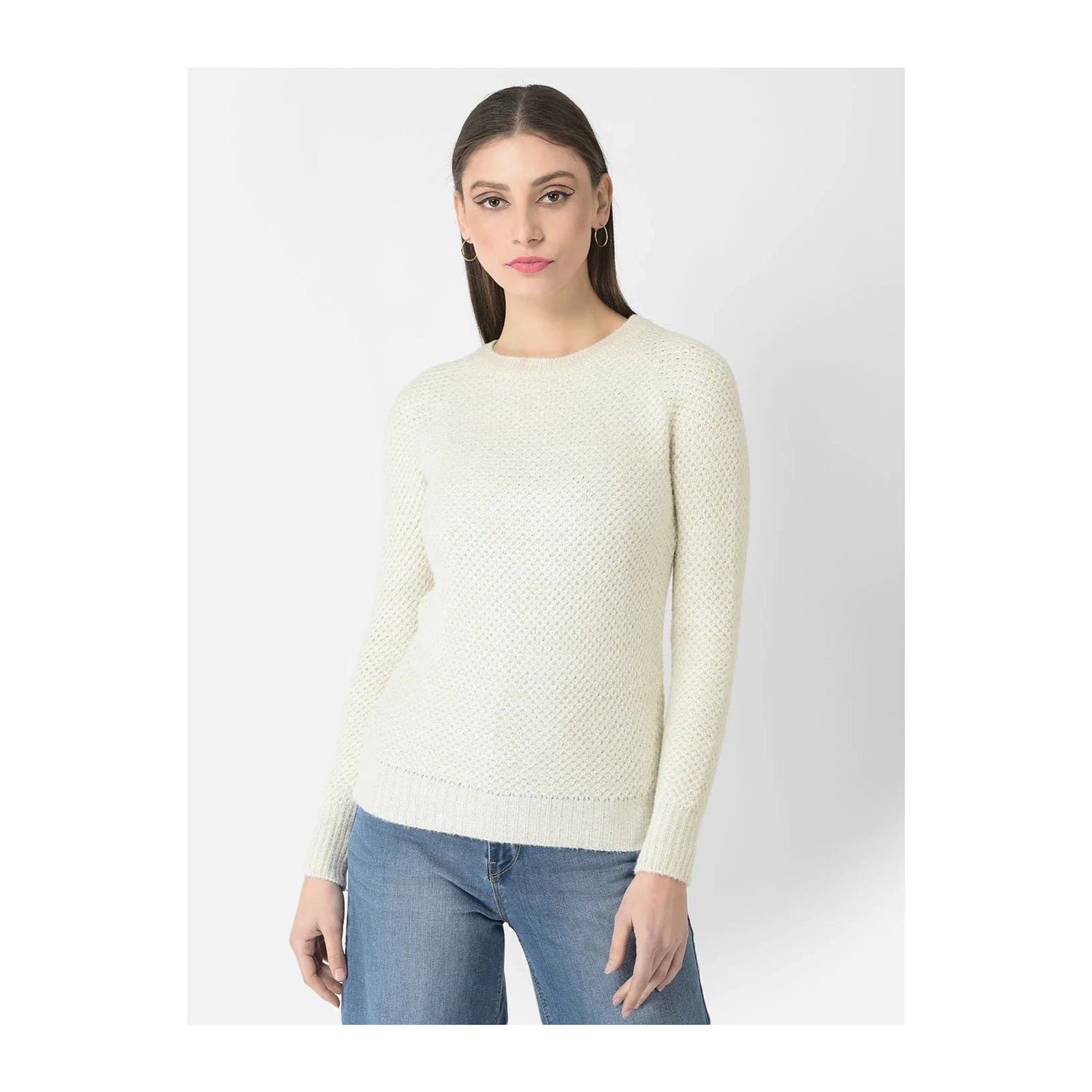 White Knitted Sweater