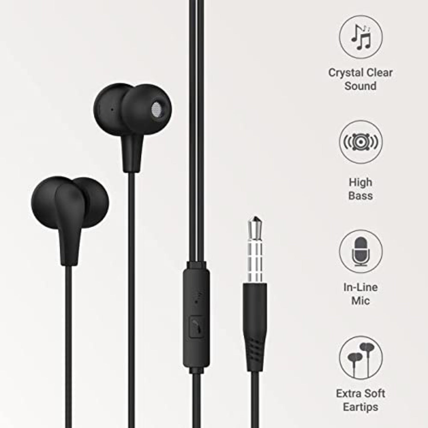 Ambrane Wired Earphone with superior sound Quality - String 56