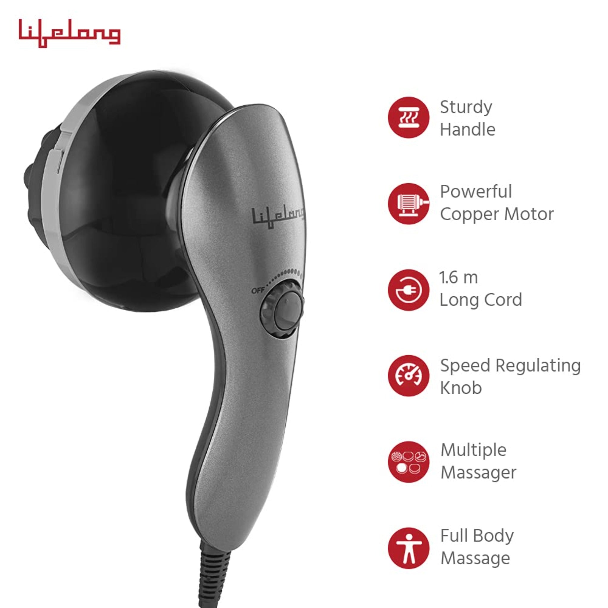 Lifelong Llm171 Electric Handheld Pain Relief Full Body Massager