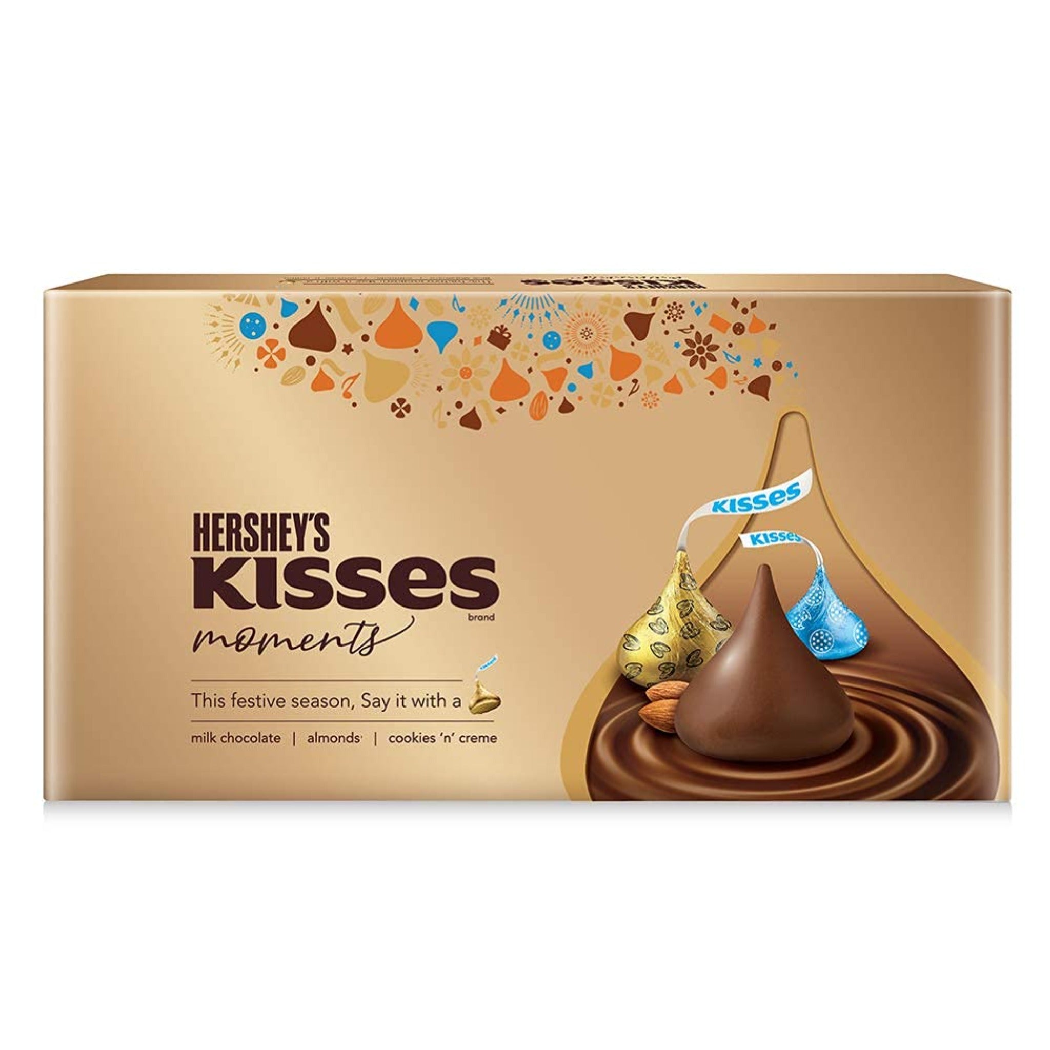 Hersheys Kisses Festive Moments Assorted Gift Box Med -129g